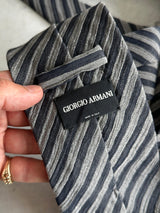 Vintage Giorgio Armani Silk Blend Stripe Tie (One Size)