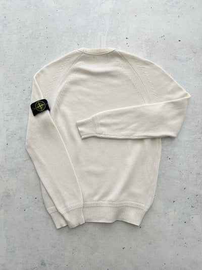 AW/19 Stone Island Chunky Wool Knit Crewneck Jumper (M)
