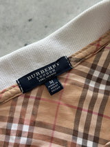 90's Burberry Nova Check Long Sleeve Polo Shirt (S)