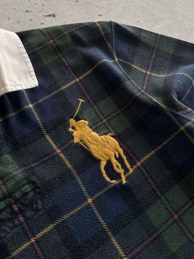 Ralph Lauren Big Logo Heavyweight Tartan Rugby Shirt (L)