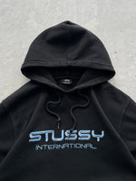 Stussy International Embroidered Spell Out Pullover Hoodie (L)