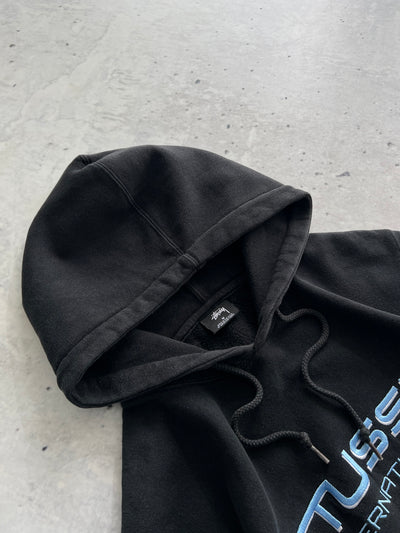 Stussy International Embroidered Spell Out Pullover Hoodie (L)