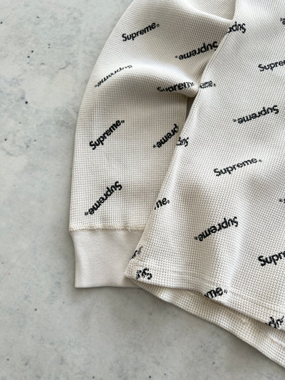 AW/15 Supreme Waffle Thermal Long Sleeve T Shirt (M)