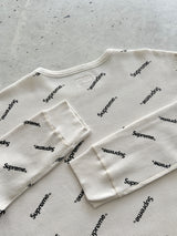 AW/15 Supreme Waffle Thermal Long Sleeve T Shirt (M)