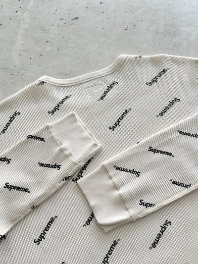 AW/15 Supreme Waffle Thermal Long Sleeve T Shirt (M)