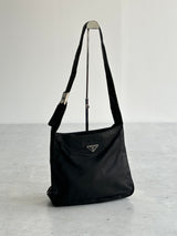 00's Prada Nylon Leather strap Bag (One Size)