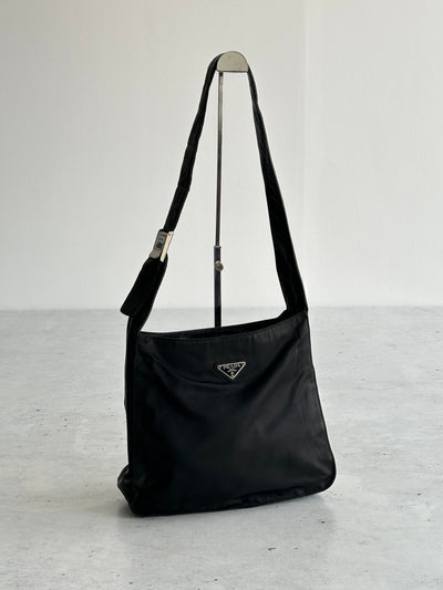 00's Prada Nylon Leather strap Bag (One Size)