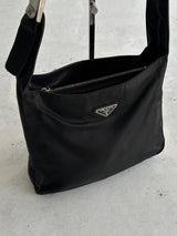 00's Prada Nylon Leather strap Bag (One Size)