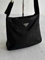 00's Prada Nylon Leather strap Bag (One Size)