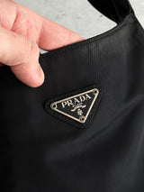 00's Prada Nylon Leather strap Bag (One Size)