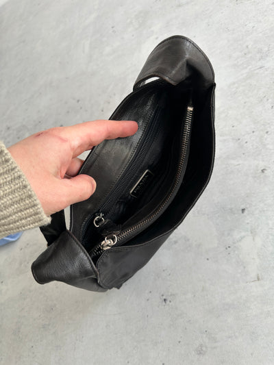 00's Prada Nylon Leather strap Bag (One Size)