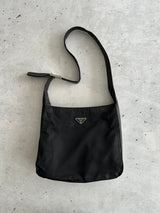 00's Prada Nylon Leather strap Bag (One Size)