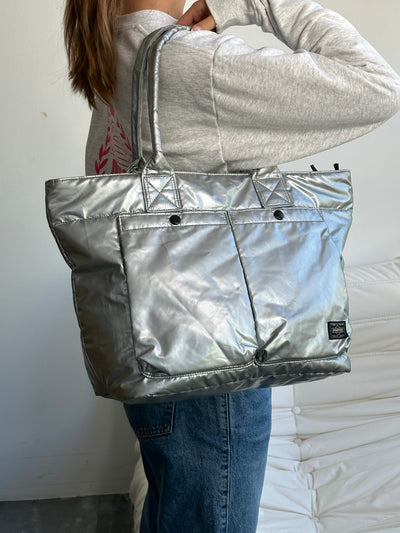 Porter Yoshida & Co. Silver jet Padded Tote Bag (One Size)