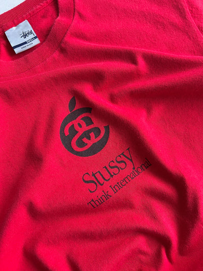 90's Stussy Apple Think International T Shirt (S)