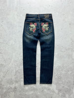 Vintage Ed Hardy 'skulls' denim jeans (W30 x L33)