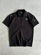 00's Oakley 1/4 Zip Embroidered Eclipse Polo Shirt (M)