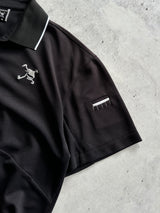 00's Oakley 1/4 Zip Embroidered Eclipse Polo Shirt (M)