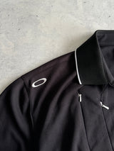 00's Oakley 1/4 Zip Embroidered Eclipse Polo Shirt (M)