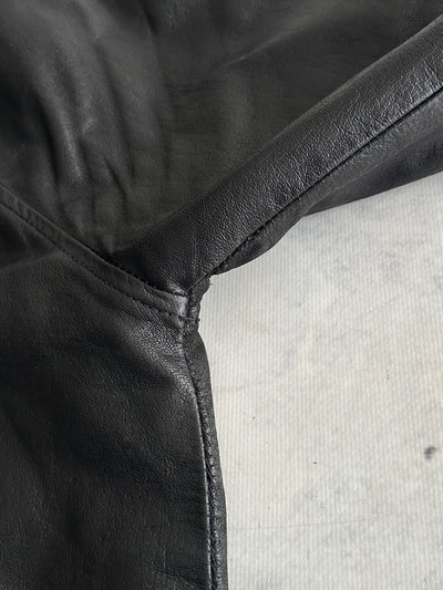 Schott NYC Zip Up Leather Bomber Jacket (S)