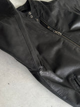 Schott NYC Zip Up Leather Bomber Jacket (S)