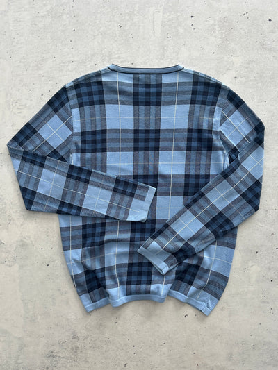 00's Burberry Nova Check Crewneck Knit Jumper (L)
