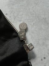 Vintage Fendi Roma Contrast Stitch Zip Up Coat (Women's M)