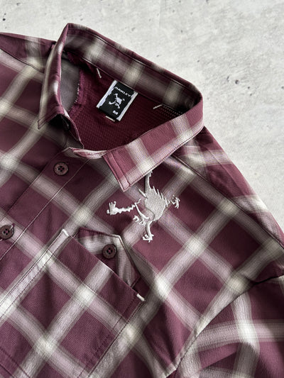00's Oakley Embroidered Eclipse Plaid long Sleeve Shirt (M)