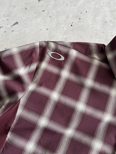 00's Oakley Embroidered Eclipse Plaid long Sleeve Shirt (M)