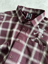 00's Oakley Embroidered Eclipse Plaid long Sleeve Shirt (M)