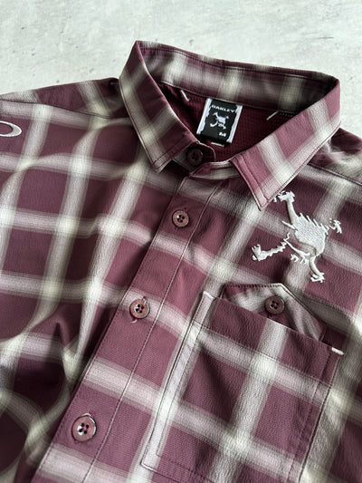 00's Oakley Embroidered Eclipse Plaid long Sleeve Shirt (M)