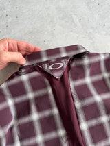 00's Oakley Embroidered Eclipse Plaid long Sleeve Shirt (M)
