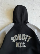 Schott NYC Heavyweight Zip Up scuba Hoodie (L)