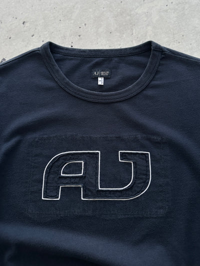 00's Armani Jeans Embroidered AJ Long Sleeve T Shirt (S)