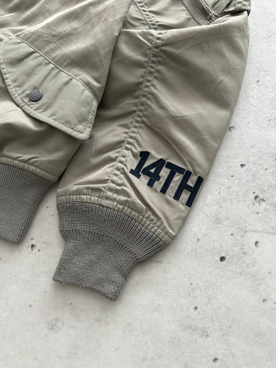 Avirex MA-1 Embroidered Patch Zip Up Bomber Jacket (Women's S)