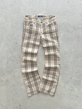 Burberry Blue Label Nova Check Low Rise Flare Pants (Women's UK 4)