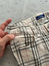 Burberry Blue Label Nova Check Low Rise Flare Pants (Women's UK 4)