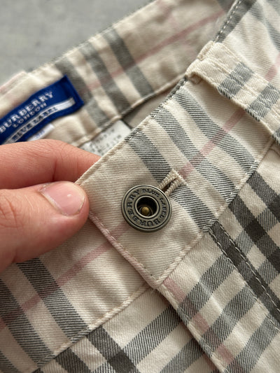 Burberry Blue Label Nova Check Low Rise Flare Pants (Women's UK 4)