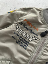 Avirex MA-1 Embroidered Patch Zip Up Bomber Jacket (Women's S)