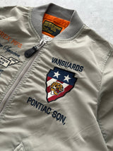 Avirex MA-1 Embroidered Patch Zip Up Bomber Jacket (Women's S)