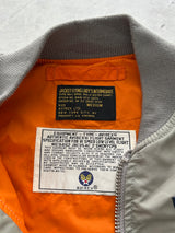 Avirex MA-1 Embroidered Patch Zip Up Bomber Jacket (Women's S)