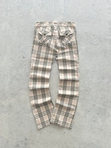 Burberry Blue Label Nova Check Low Rise Flare Pants (Women's UK 4)