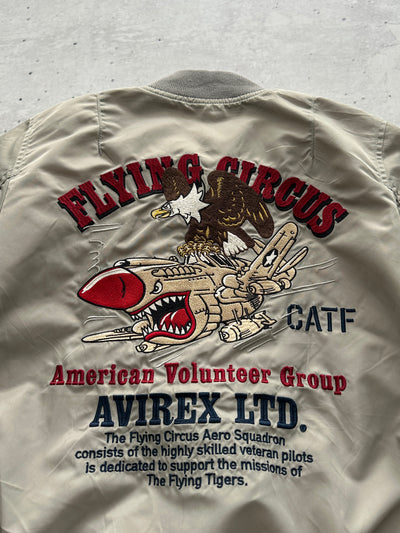 Avirex MA-1 Embroidered Patch Zip Up Bomber Jacket (Women's S)