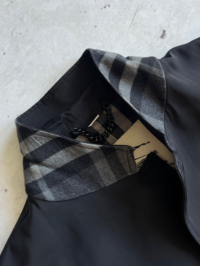 Burberry Nova Check nylon Mac / Trench Coat (L)