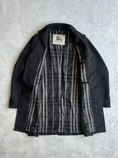 Burberry Nova Check nylon Mac / Trench Coat (L)