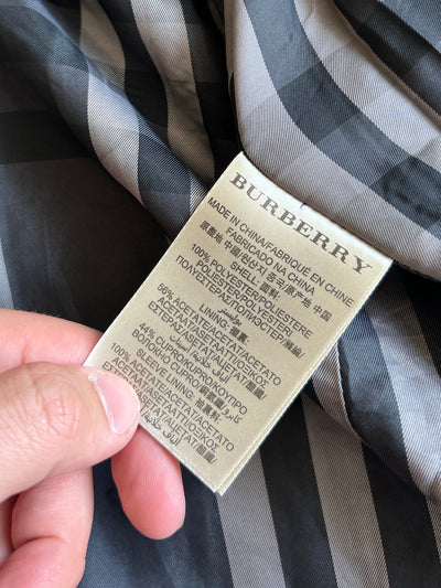 Burberry Nova Check nylon Mac / Trench Coat (L)