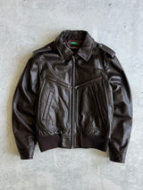 United colours of Benetton Zip Up collared Leather Jacket (M)