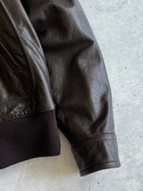 United colours of Benetton Zip Up collared Leather Jacket (M)