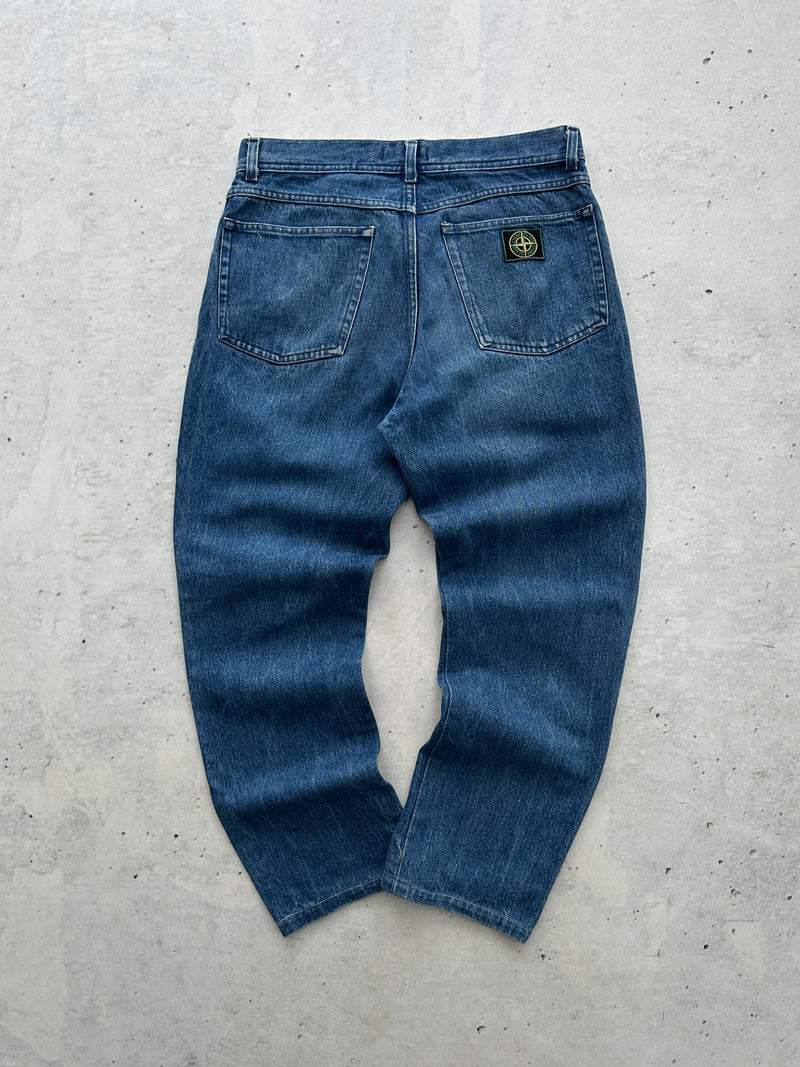 Stone Island Green Edge Badge Denim Jeans (W31 x L28)