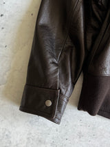 United colours of Benetton Zip Up collared Leather Jacket (M)