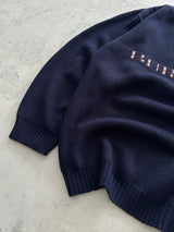00's Burberry Spell Out Chunky Knit Crewneck Jumper (M)